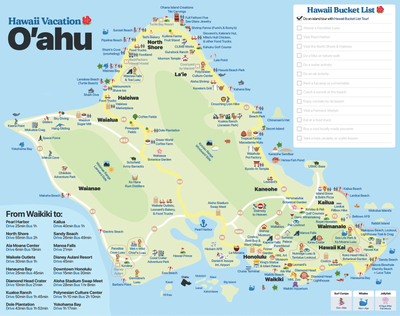 Printable Map of Oahu | Hawaii Tourist Map
